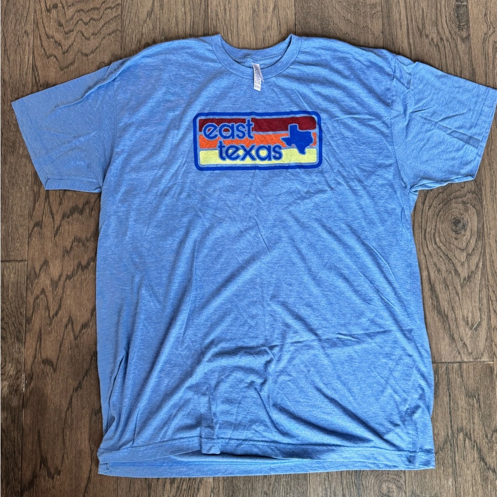 East Texas Graphic Tee XXL Light Blue Retro Texas Unisex Shirt